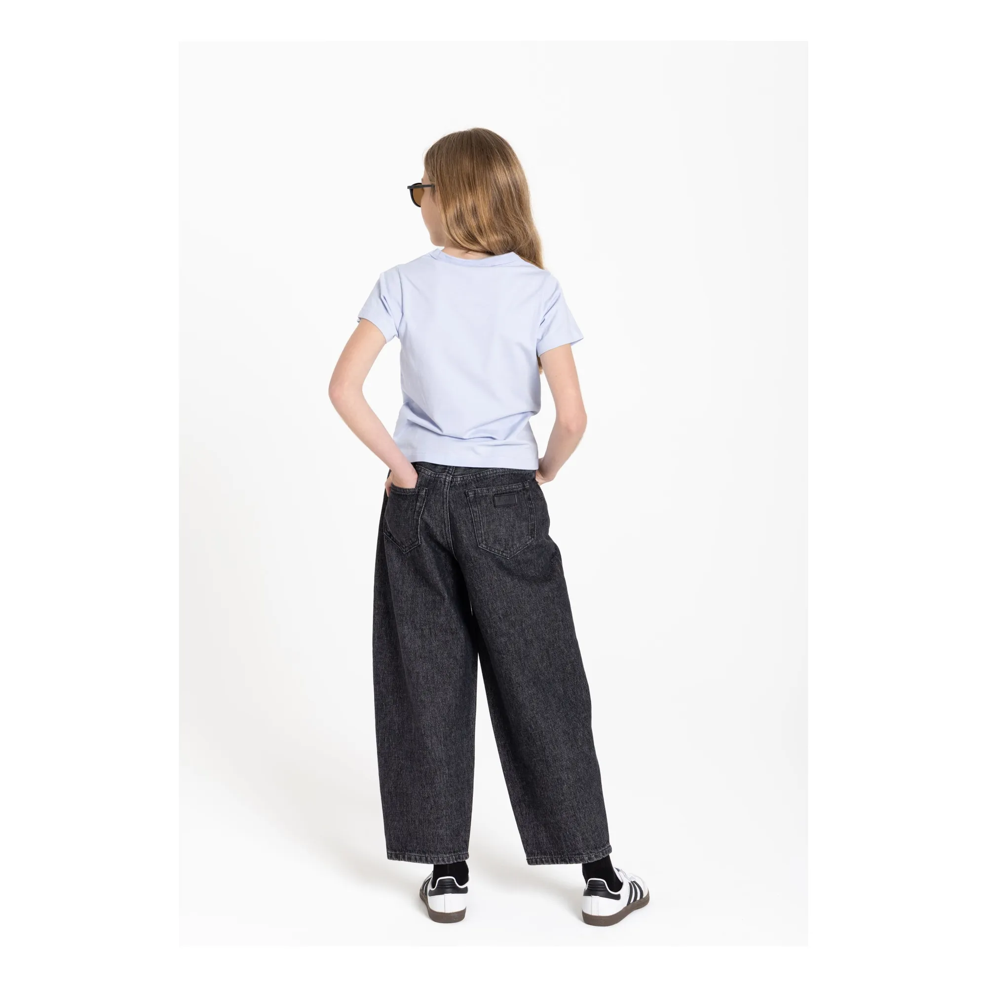 T-shirt Enid Coton Bio | Bleu Acier- Image produit n°8