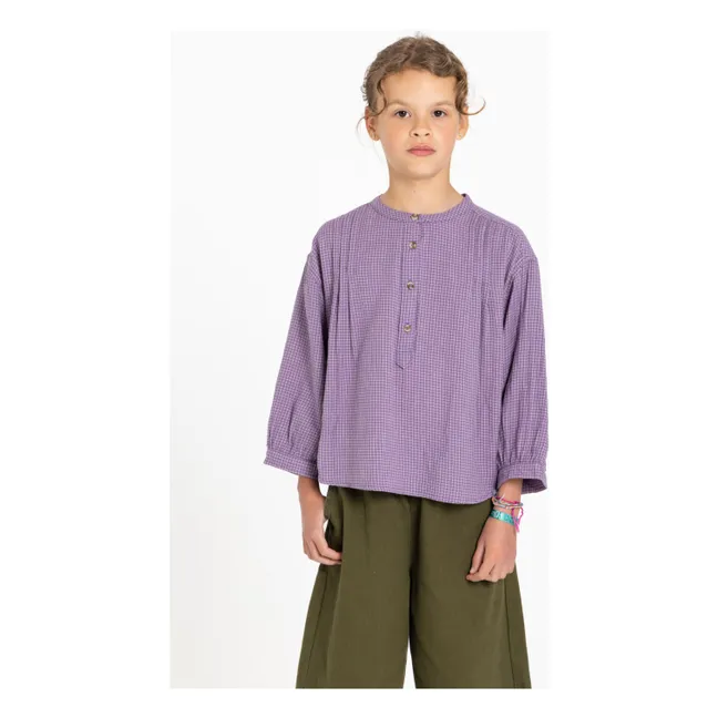 Blouse Maxine Carreaux | Lavande