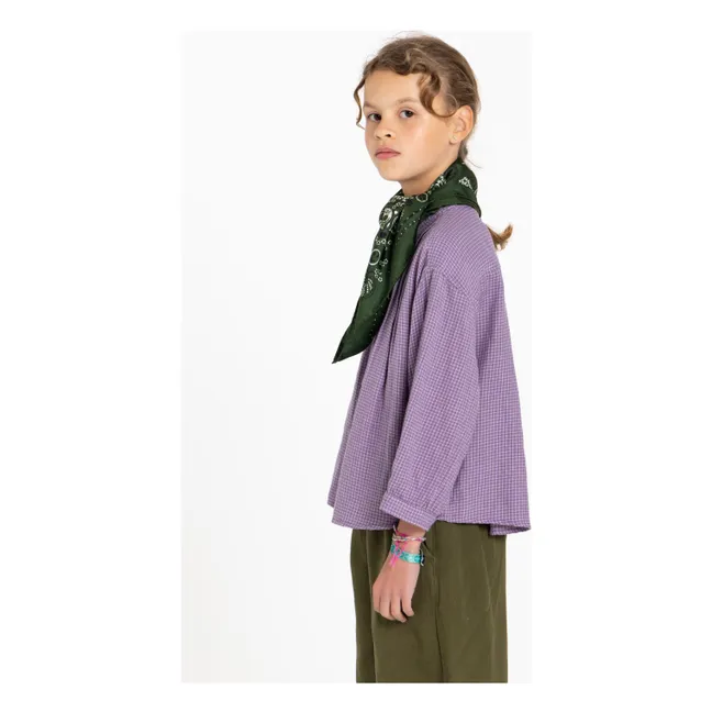 Blouse Maxine Carreaux | Lavande