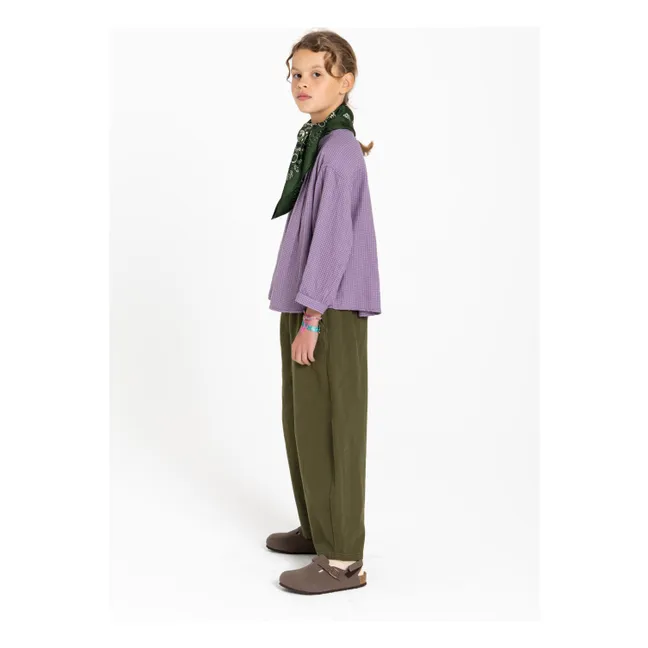 Blouse Maxine Carreaux | Lavande