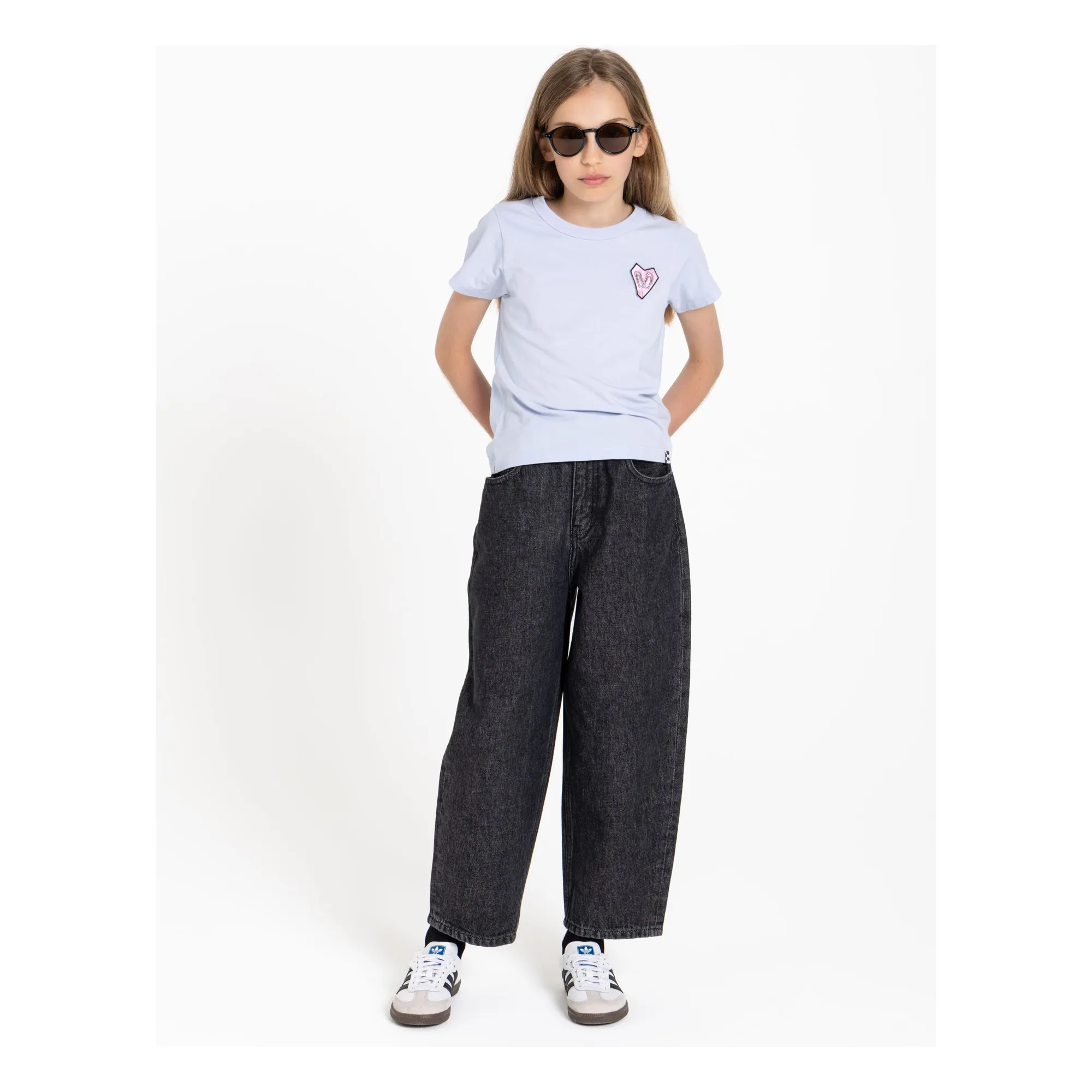 T-shirt Enid Coton Bio | Bleu Acier- Image produit n°5