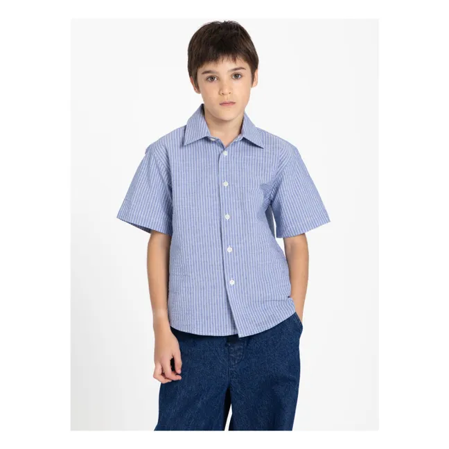 Striped Paco shirt | Ice Blue