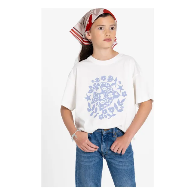 T-shirt Luna Oiseau Coton Bio | Blanc