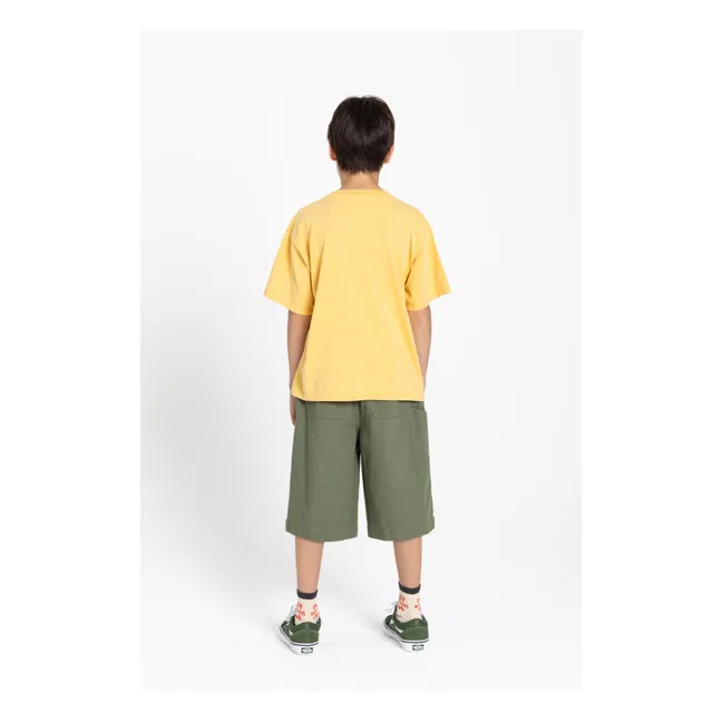 Camiseta Finn de algodón ecológico | Amarillo Mostaza
