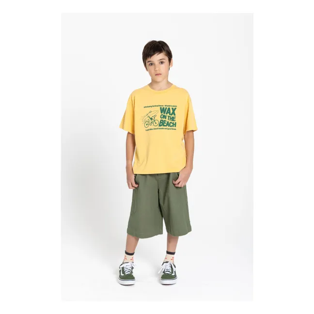 Camiseta Finn de algodón ecológico | Amarillo Mostaza