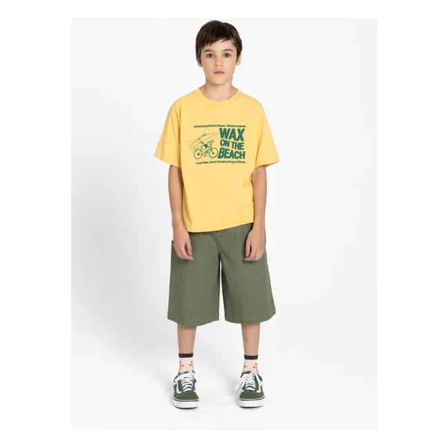 T-shirt Finn Coton Bio | Jaune moutarde