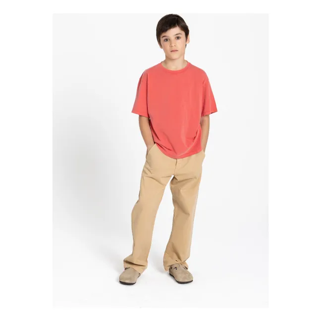 T-shirt Nils Coton Bio | Rouge foncé
