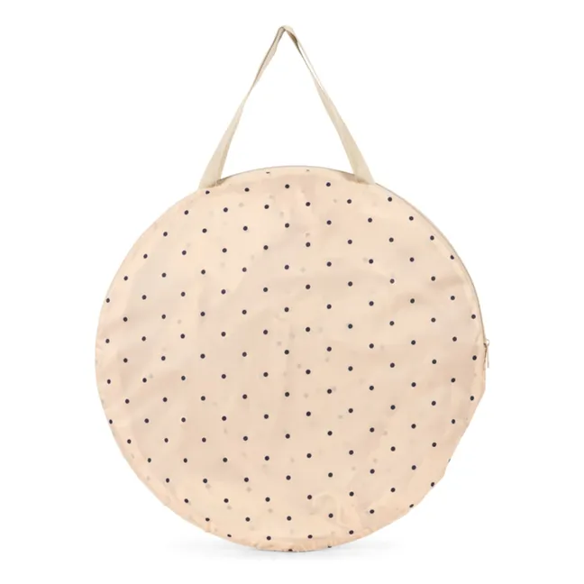 Petite tente de plage pop up Navy Dots | Beige