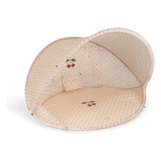 Petite tente de plage pop up Navy Dots | Beige