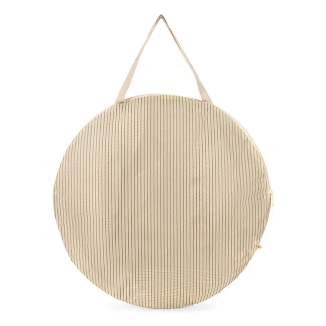 Petite tente de plage pop up Tea Stripe | Beige