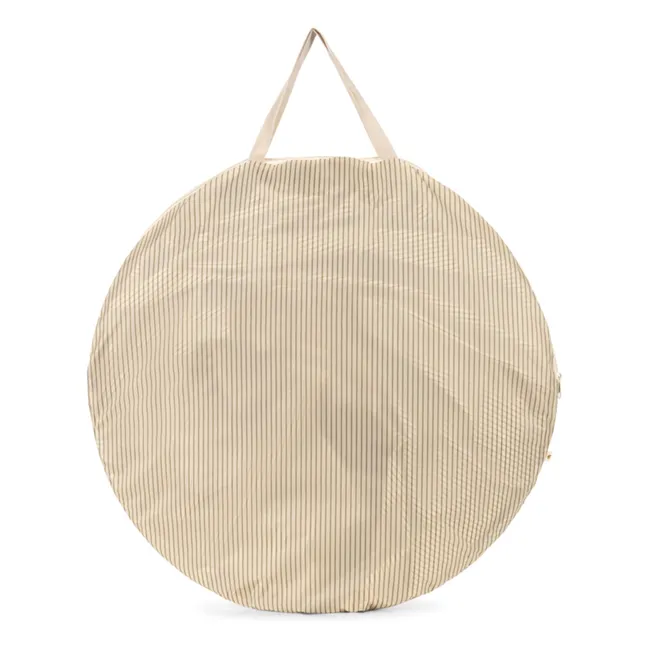 Tente de plage pop up Tea Stripe | Beige