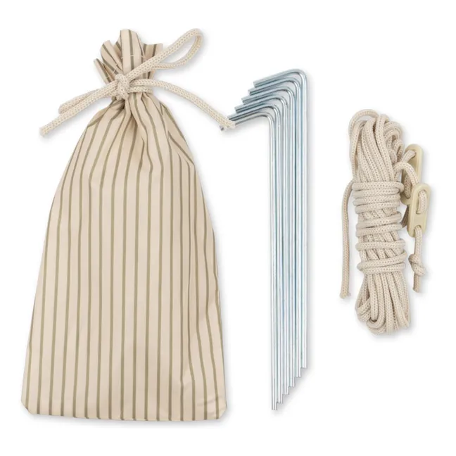 Tente de plage pop up Tea Stripe | Beige
