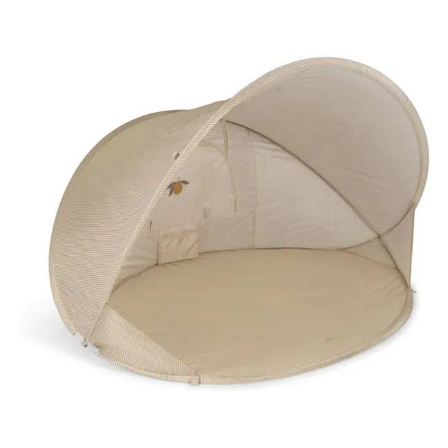 Tente de plage pop up Tea Stripe | Beige