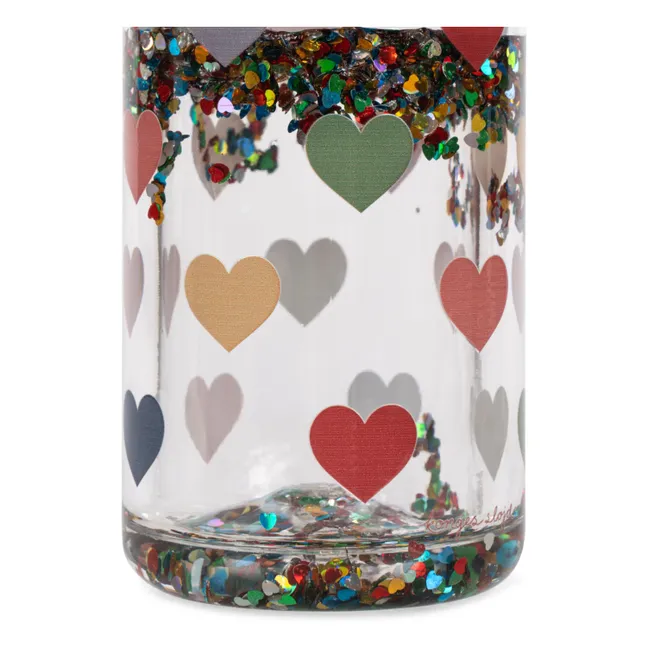Glitter Hearts Flask