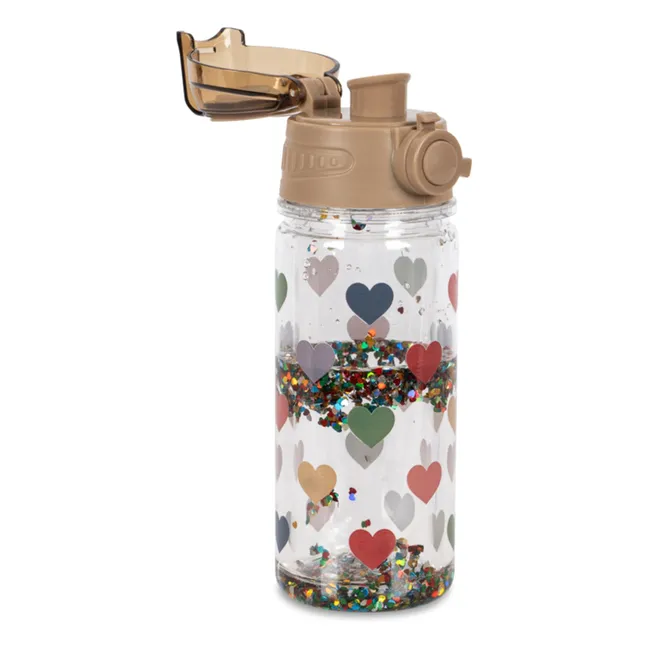 Glitter Hearts Flask