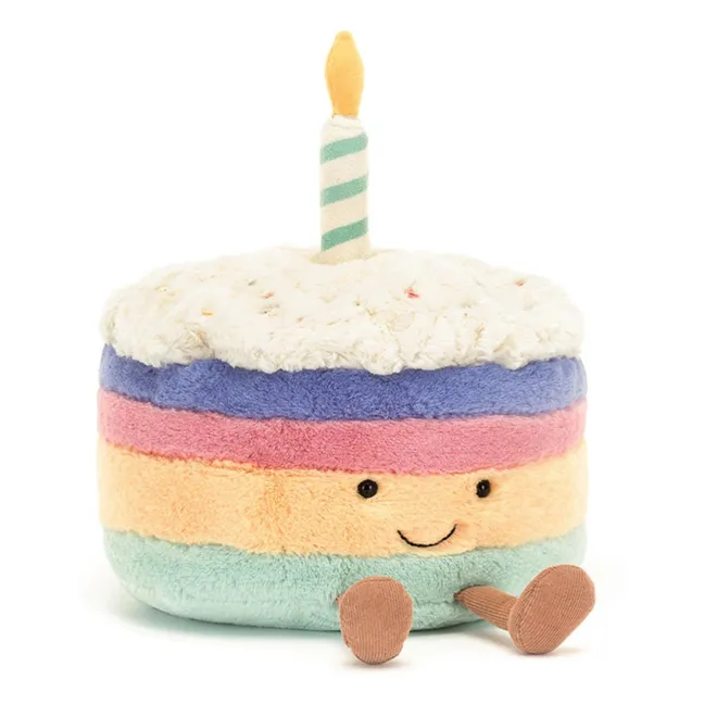 Peluche Tarta de cumpleaños arco iris