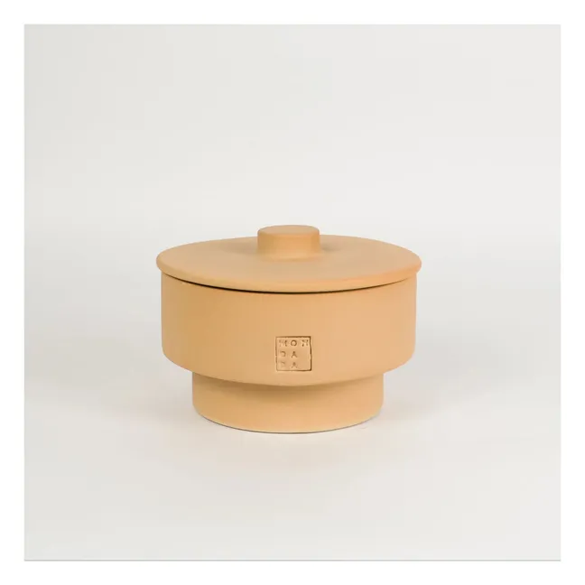 Bougie d'extérieur avec couvercle parfum neutre June Ibiza Two  | Terracotta