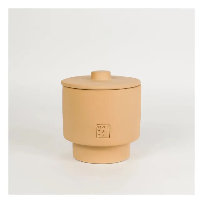 Bougie d'extérieur avec couvercle parfum neutre June Ibiza One  | Terracotta