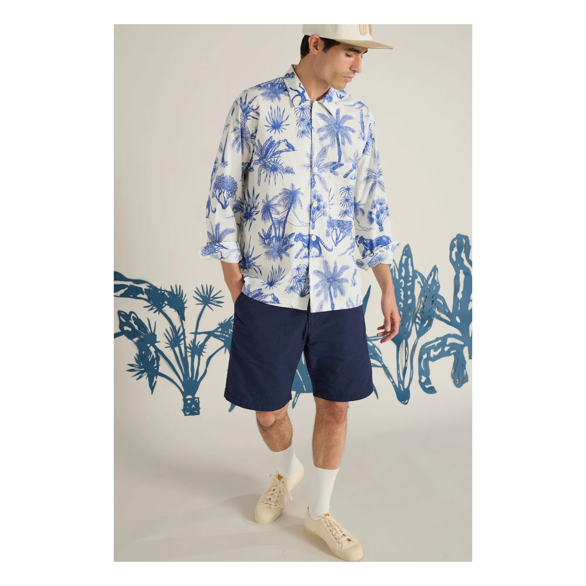 Chemise Camp Jungle Toile  | Blanc- Image produit n°1