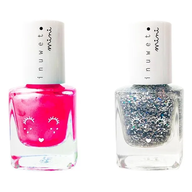Duo vernis à l'eau Bubble gum-Vanille | Rose