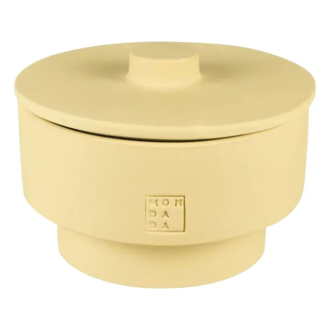 Vela de exterior June Sahara Two con funda, fragancia neutra | Amarillo palo