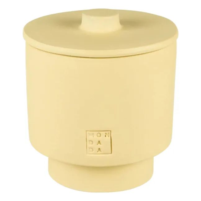 June Sahara Una vela de exterior con funda, fragancia neutra  | Amarillo palo