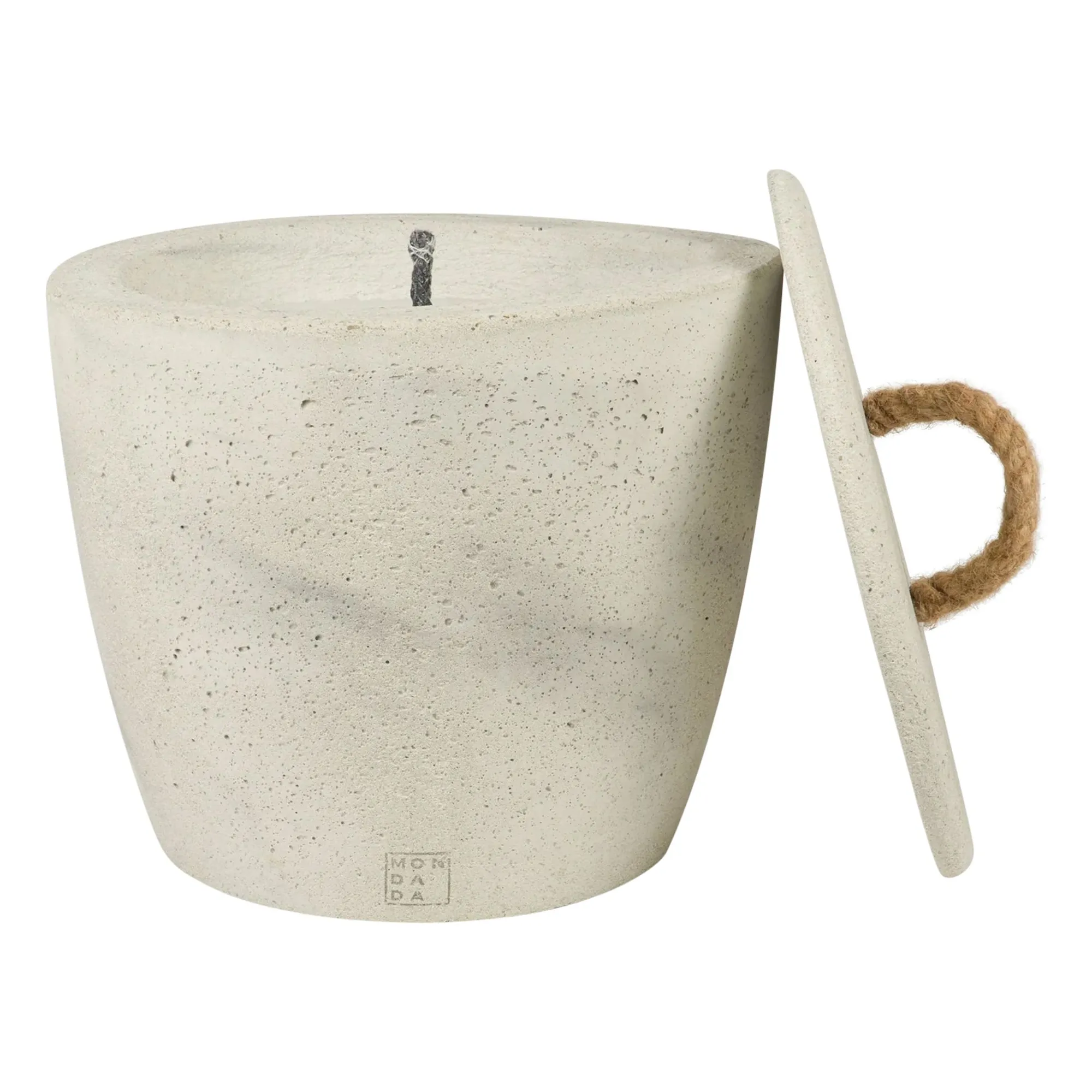 Mon Dada Grey Urban Garden Outdoor Candle With Cover, Neutral Fragrance