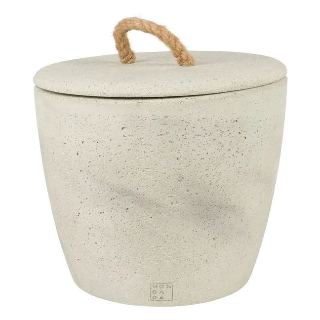 Bougie d'extérieur avec couvercle parfum neutre Urban Garden | Gris