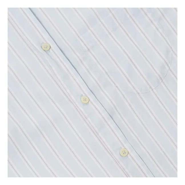 Chemise Rayée Lazy Day | Bleu Clair