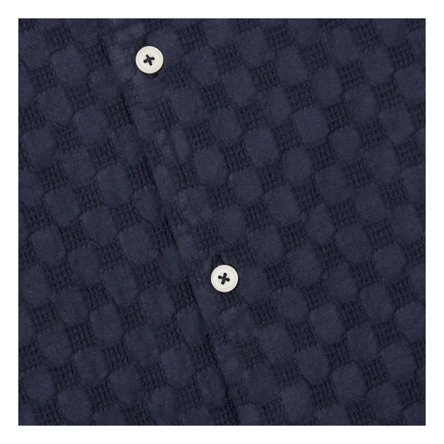 Chemise Road Shirt Dot Waffle | Bleu marine