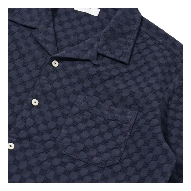 Chemise Road Shirt Dot Waffle | Bleu marine