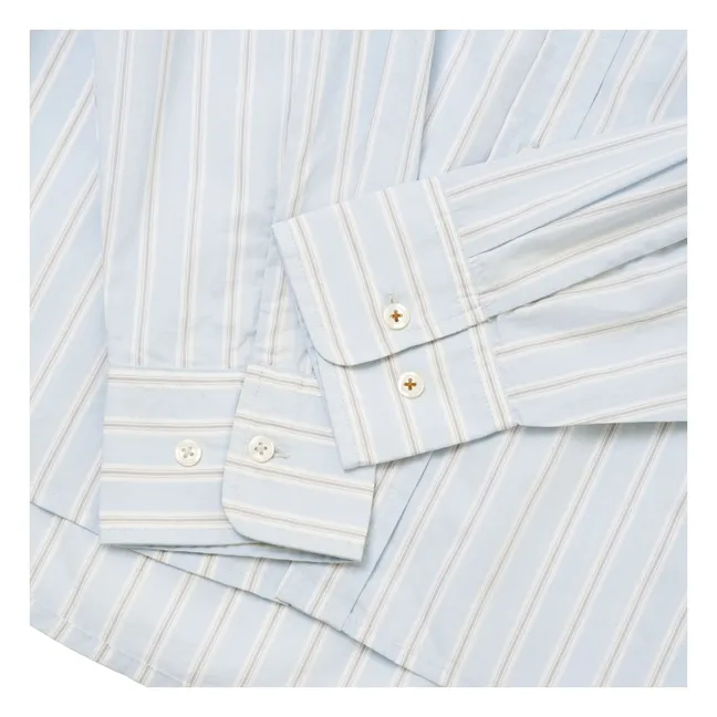 Chemise Rayée Lazy Day | Bleu Clair