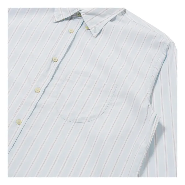 Chemise Rayée Lazy Day | Bleu Clair