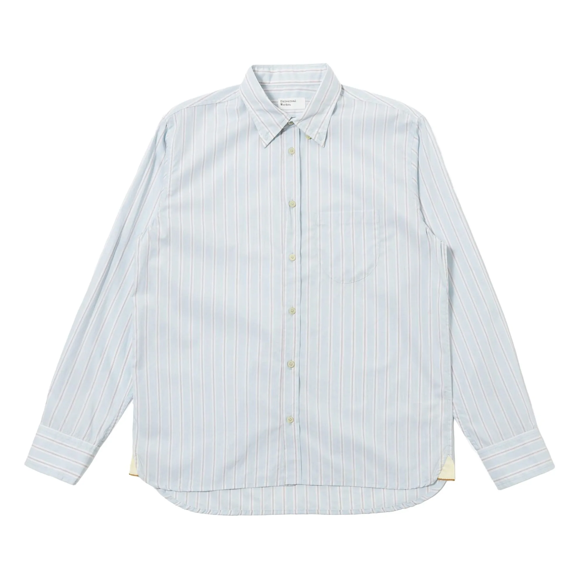 Universal Works Light Blue Lazy Day Striped Shirt