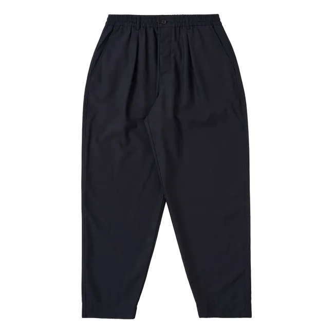Pantalon Plissé Tropical Suiting | Bleu foncé