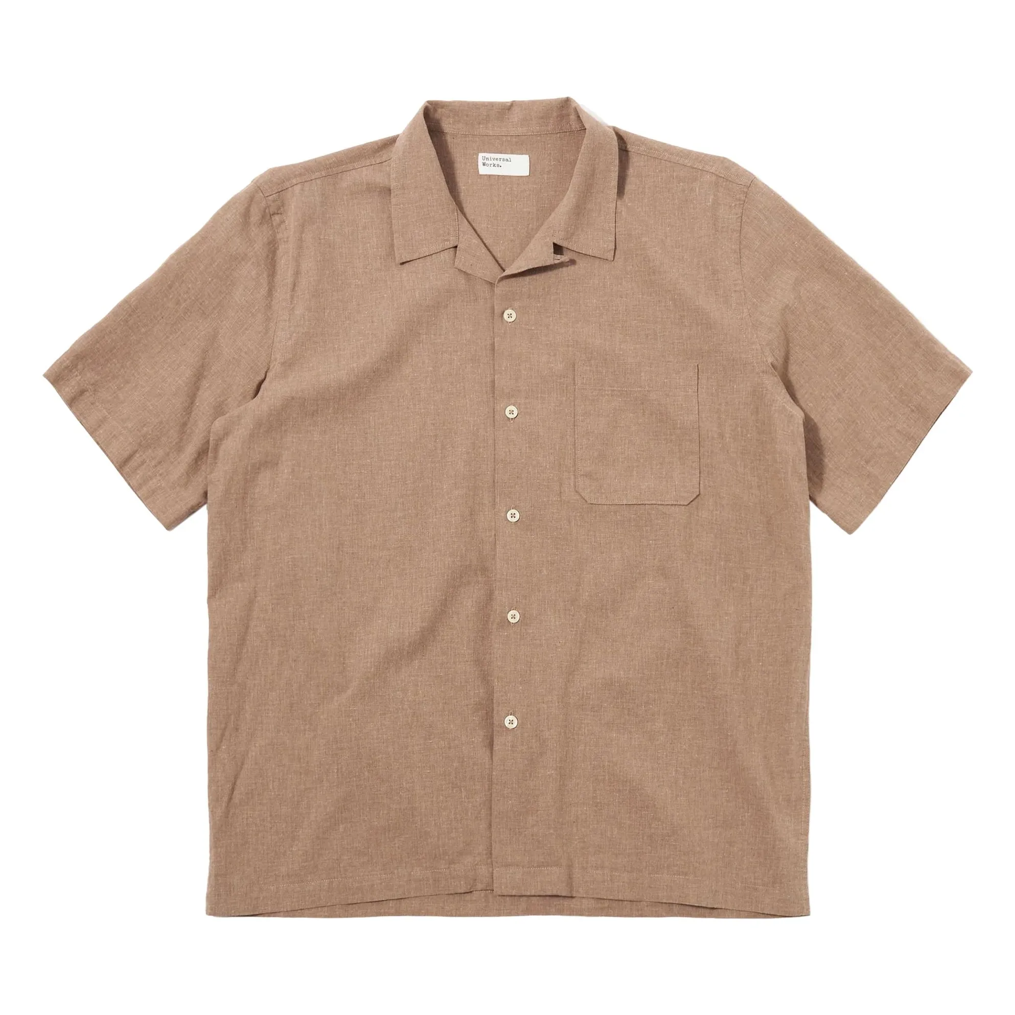 Universal Works Brown Road Sido Linen Shirt