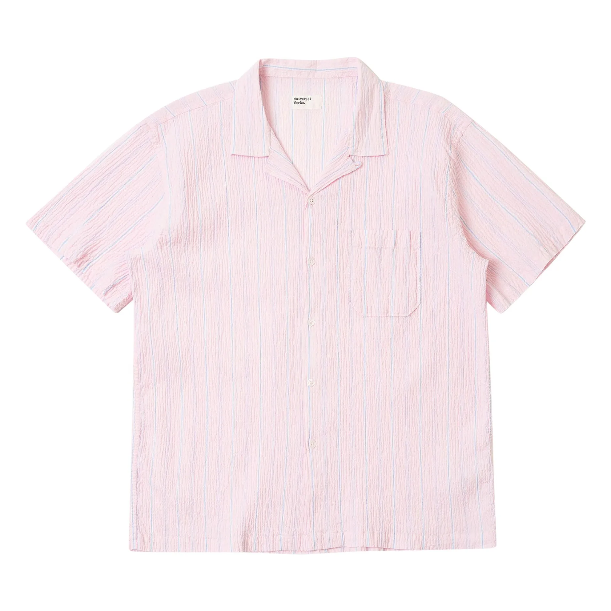 Universal Works Pink Striped Road Shirt