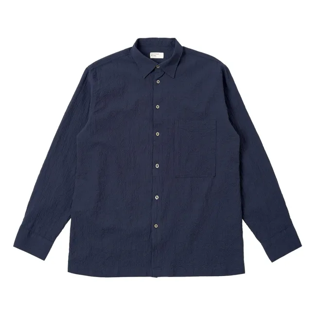 Camisa Lucky Seersucker | Azul Marino