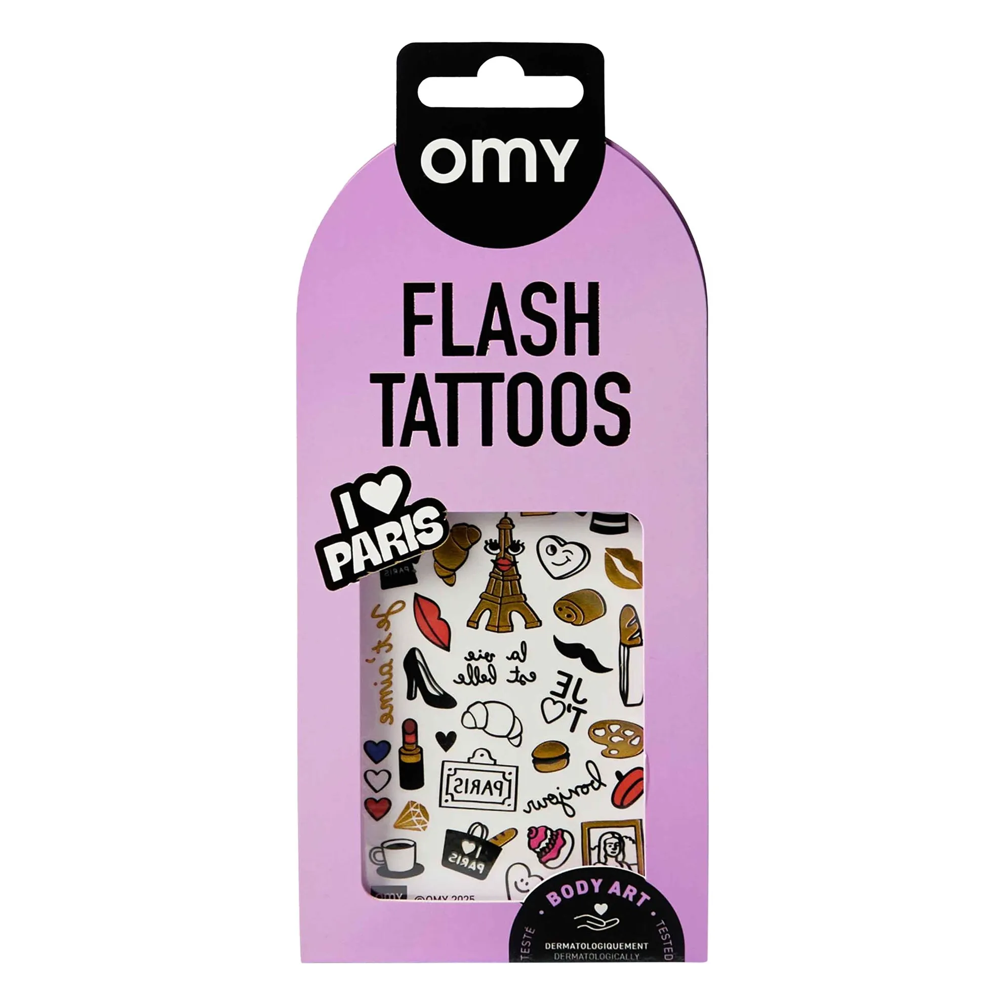 Tatouages éphémères I Love Paris- Image produit n°0