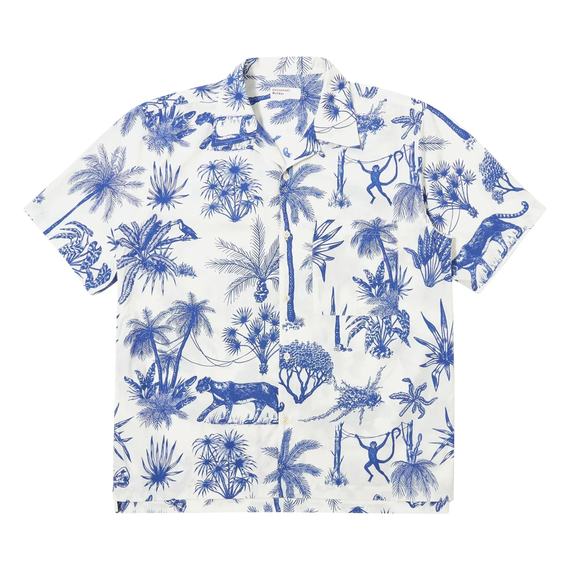Universal Works White Camp Jungle Toile Shirt