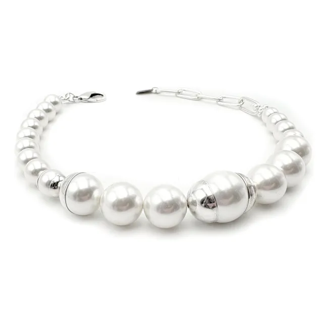 Collier Perles Montera | Argenté