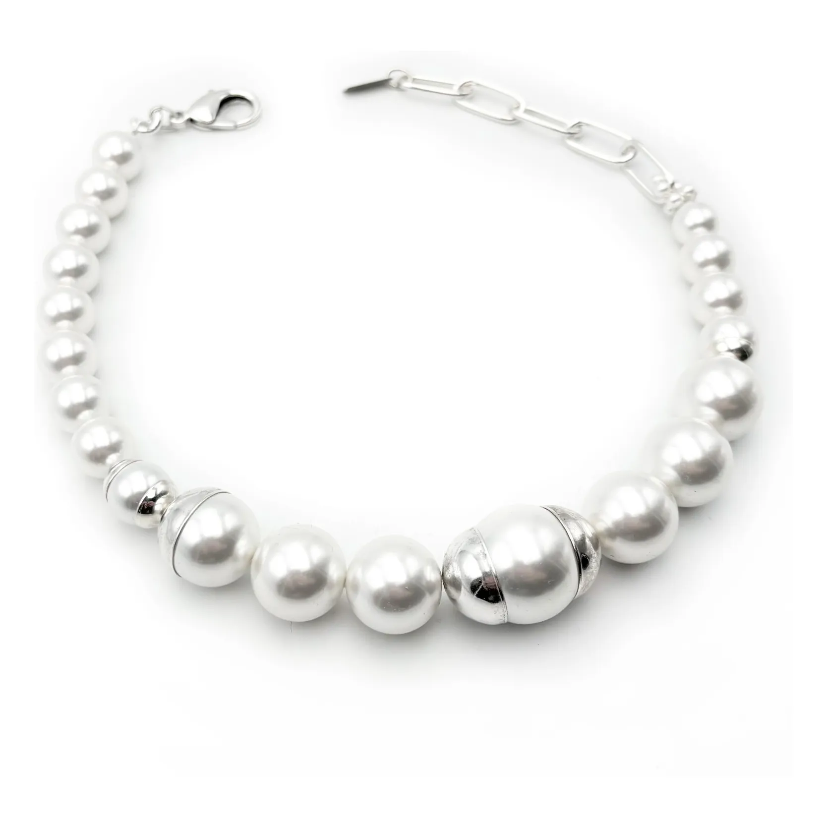Collier Perles Montera | Argenté- Image produit n°0