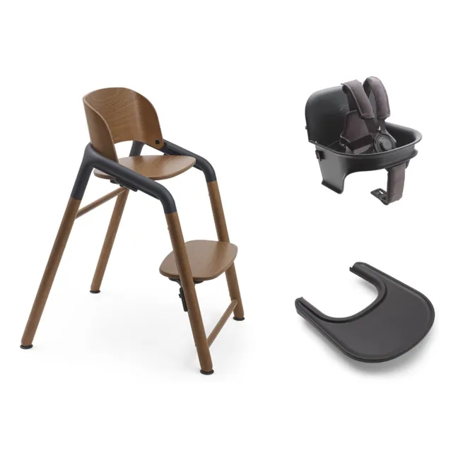 Chaise haute Bugaboo Giraffe 3 en 1 | Bois foncé