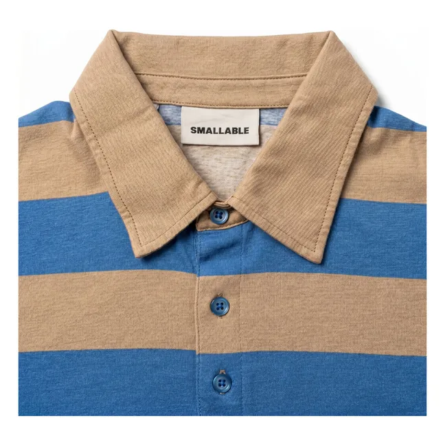 Polo de rayas Fjord Algodón Pima | Azul Rey
