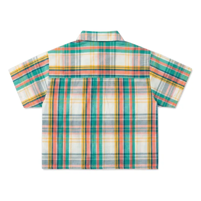 Chemise Saskia Carreaux | Rose pêche