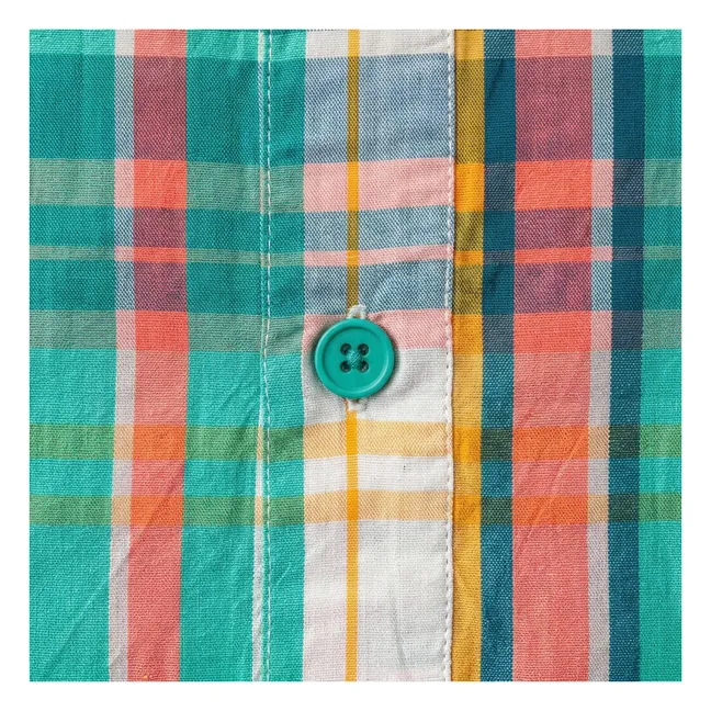 Chemise Saskia Carreaux | Rose pêche