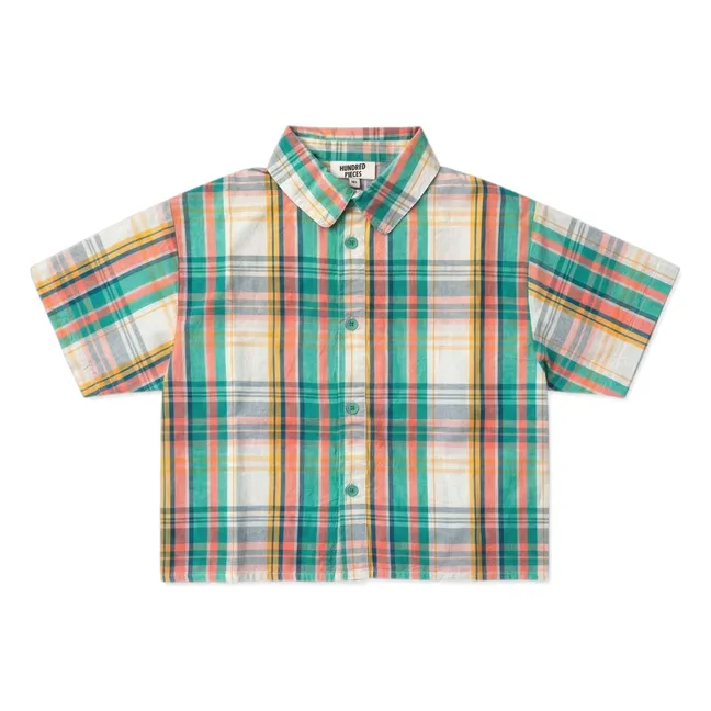 Chemise Saskia Carreaux | Rose pêche