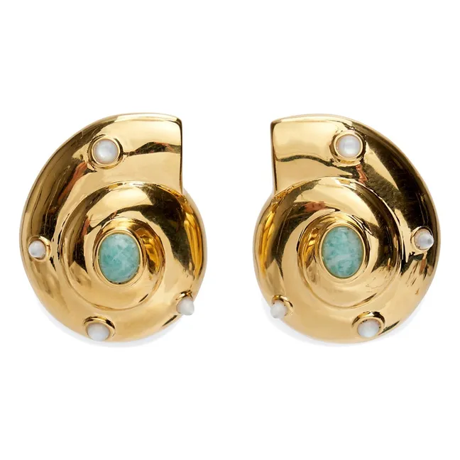 Boucles d'Oreilles Nautilus | Doré