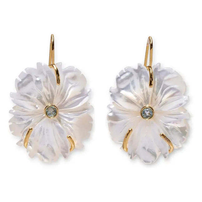 Boucles d'Oreilles New Bloom | Ecru