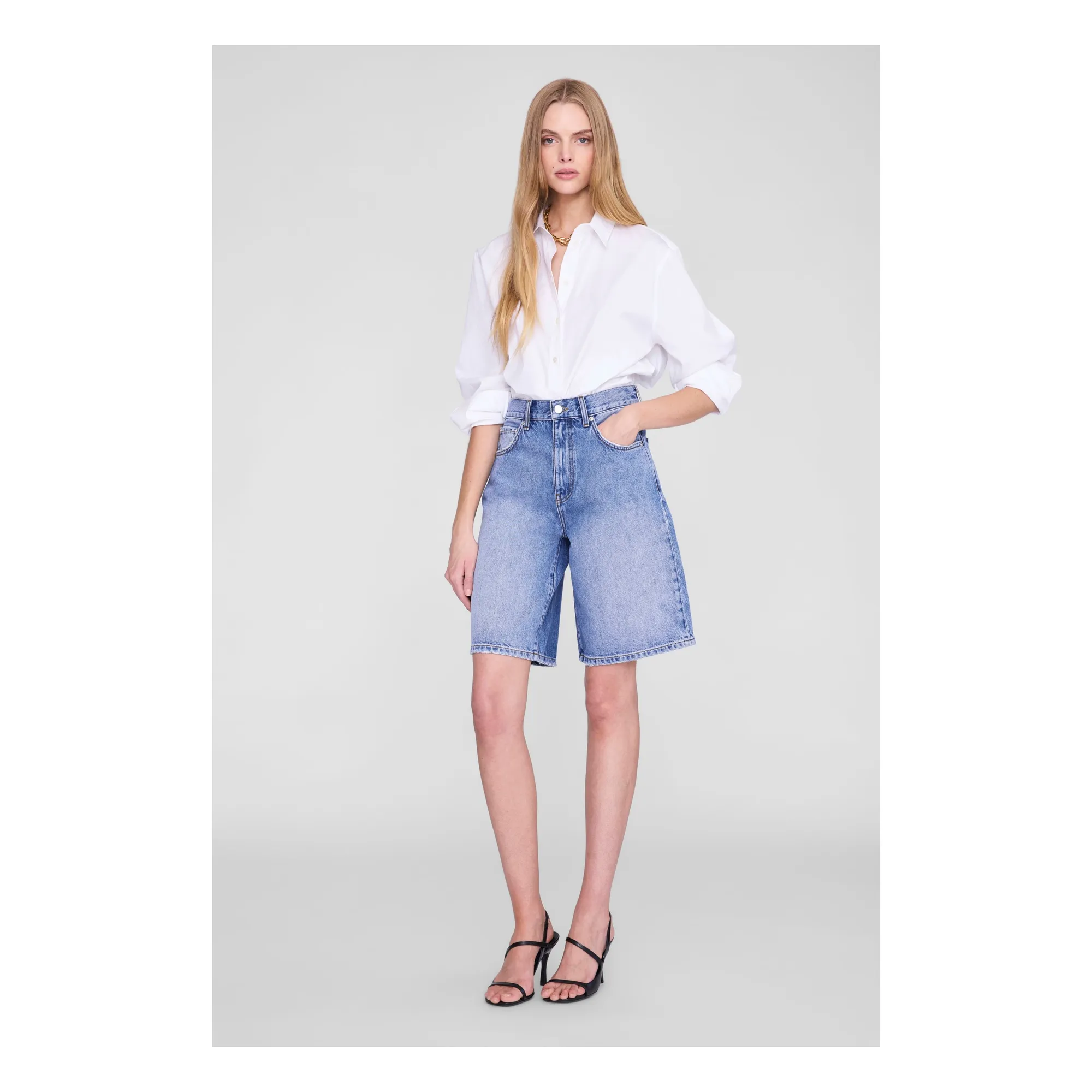 Short Jasper | Washed Blue- Image produit n°1